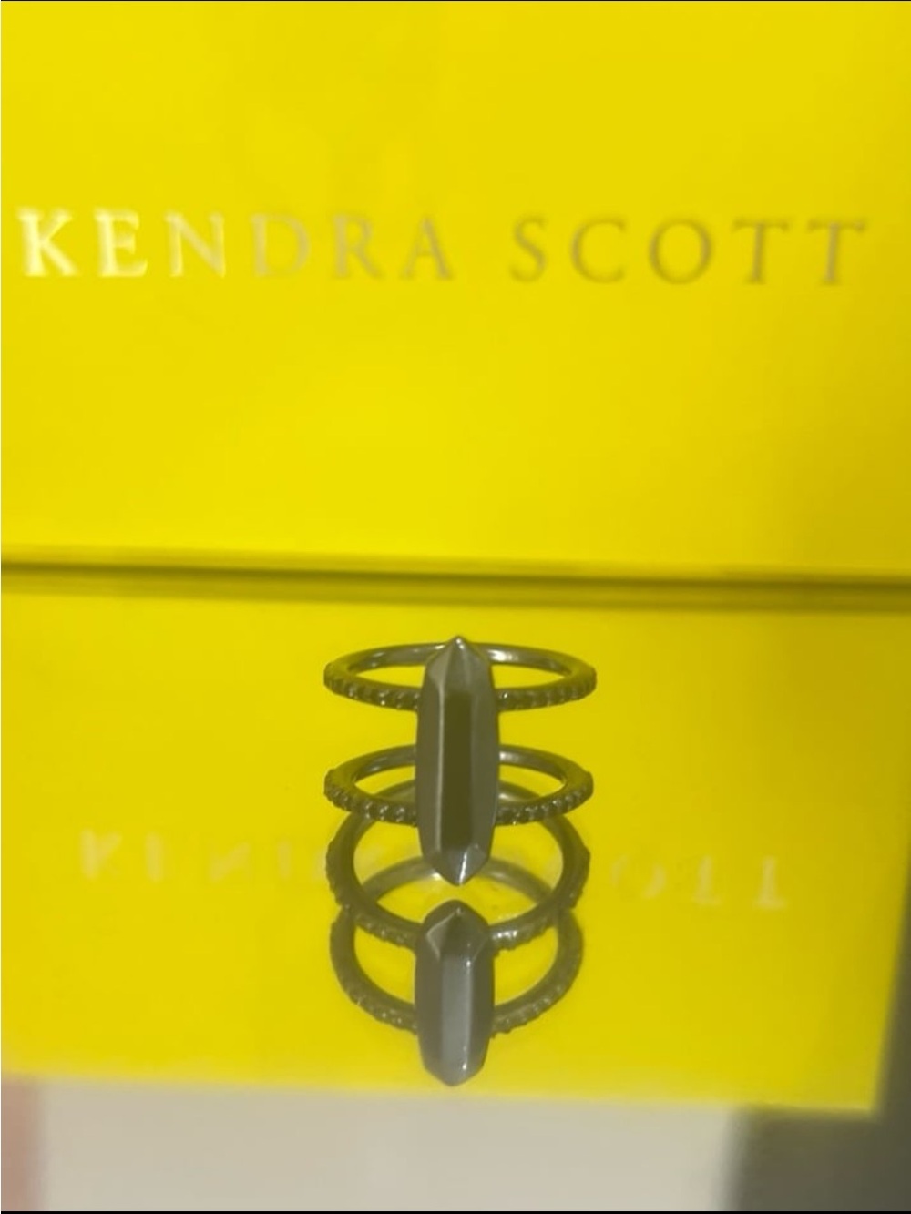 Kendra Scott Women's Abra Band Ring in Gunmetal Size 6 #987 - Picture 6 of 9